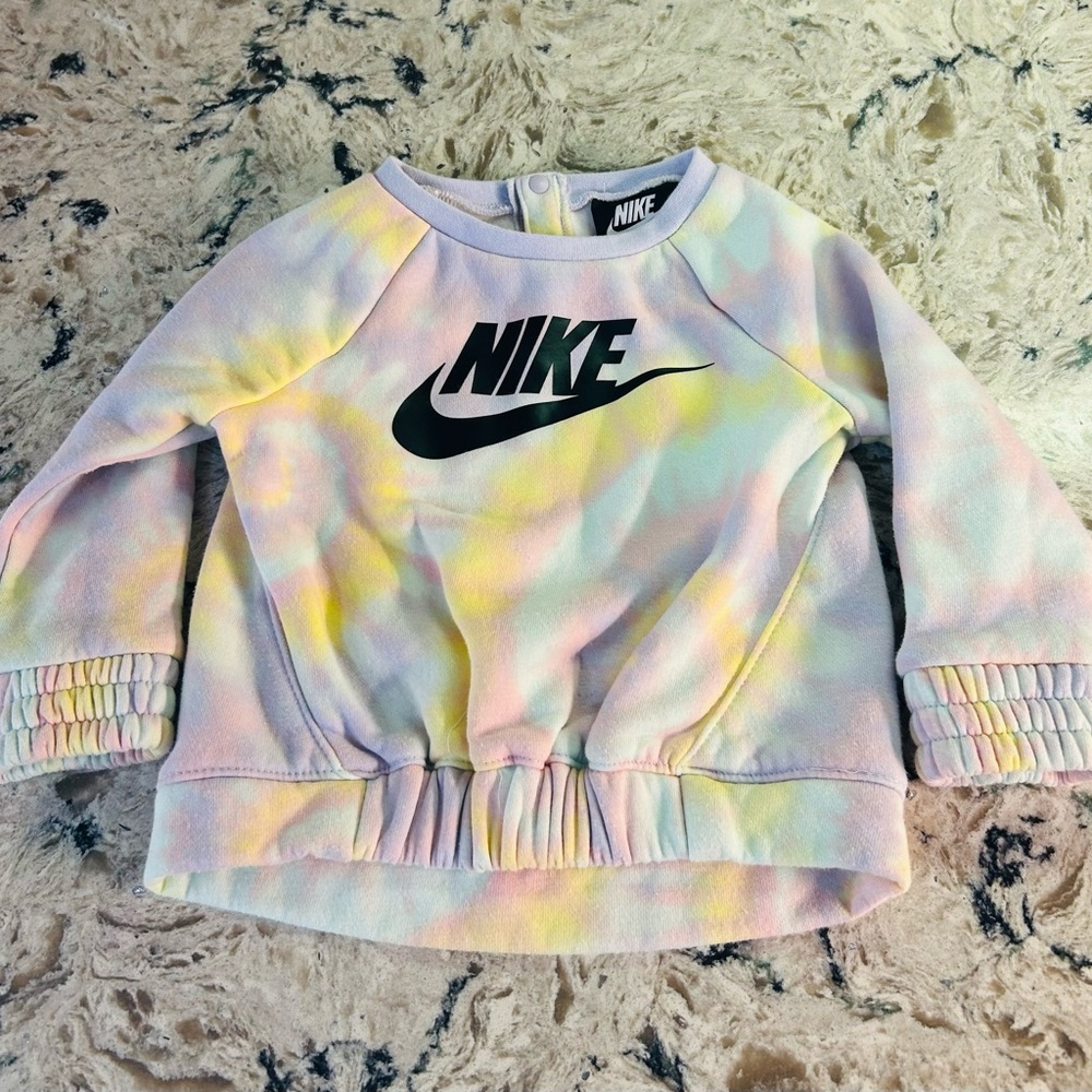 Nike Tie Dye Sweatshirt-Purple, Yellow and Blue